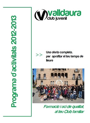 Programa d'activitats del Club Valldaura 2012-2013
