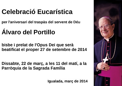 Celebració Eucarística en l'aniversari del traspàs de Mons Álvaro del Portillo (22/03/2014)  - Club Valldaura