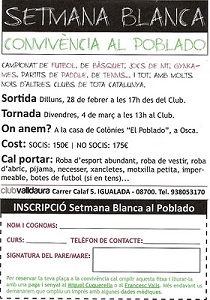 Setmana blanca al Poblat