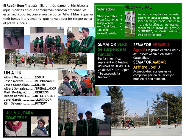 Victòria treballada - Escola Anoia 1 - Valldaura 5 (15/12/2012)