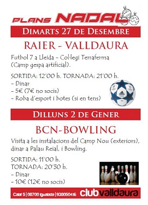 Plans Nadal 1er i 2on ESO