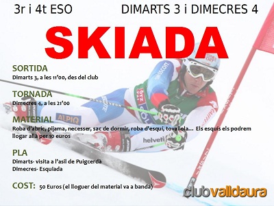 Esquiada 3r i 4t ESO Valldaura