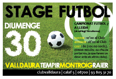 Stage Futbol Lleida - 1r i 2on ESO - 30/09/2012 - Club Valldaura
