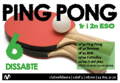 Ping-Pong - 1r i 2on ESO - Club Valldaura