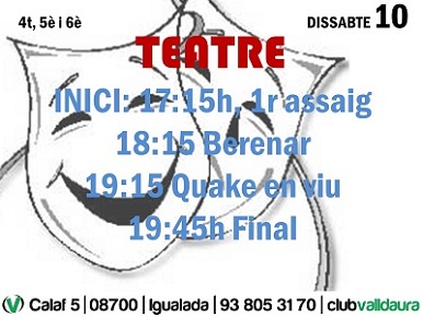 Assaig Teatre i Quake en viu - 4t, 5è i 6è (10/11/2012) - Club Valldaura