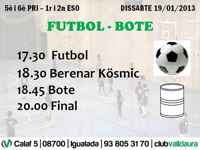Futbol - Bote - 5è Pri a 2n ESO - (19/012013) - Club Valldaura