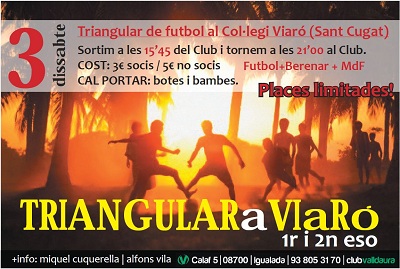 Dissabte 3 de març, Futbol a Viaró