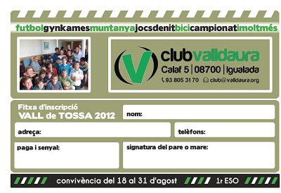 ABF 2012 - La Vall de Tossa, La Molina - Club Valldaura