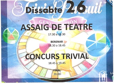 Assaig de teatre i Concurs Trivial