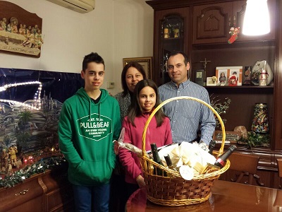 La familia Sierra-Planell amb el segon premi - Club Valldaura
